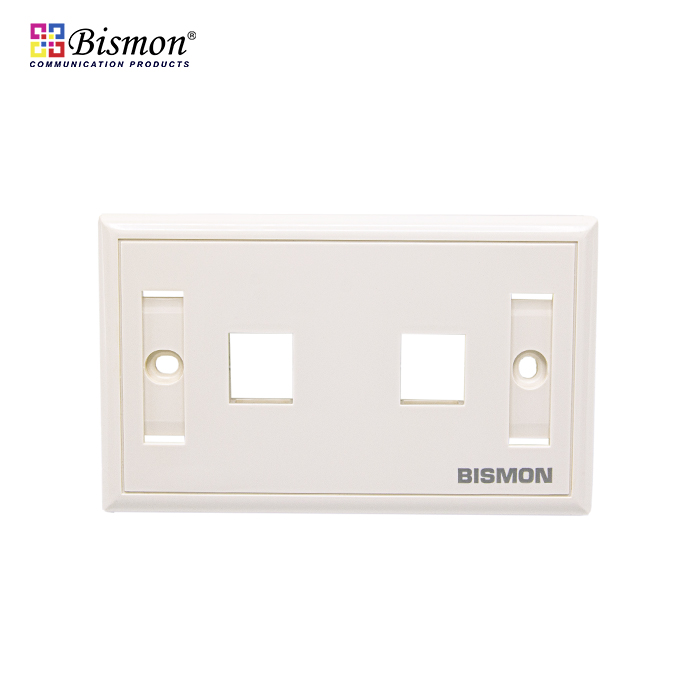2 Port RJ45 Face Plate/Wall Plate(แผงหน้ากาก 2 ช่อง สำหรับคอม)